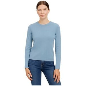Sutton Studio Cashmere Long Sleeve Crew Neck Pullover Sweater Reversed Seams M